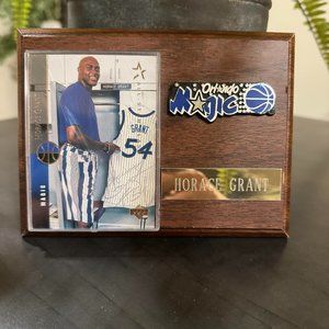 SIGNED Horace grant Orlando Majic Basketball Card with Plaque